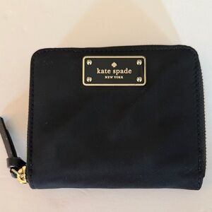 Kate Spade Midnight Black Zip Wallet